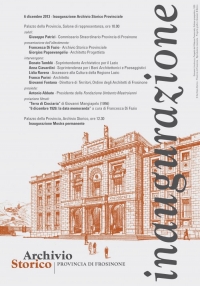 Inaugurazione dell&#039;Archivio Storico della Provincia di Frosinone