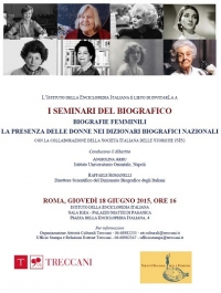 I seminari del Biografico: &quot;Biografie femminili&quot;