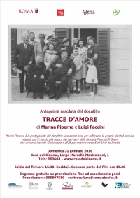 TRACCE D&#039;AMORE docufilm di Marina Piperno e Luigi Faccini